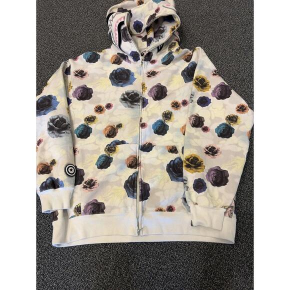BAPE Floral Camo Shark Full zip sz XL